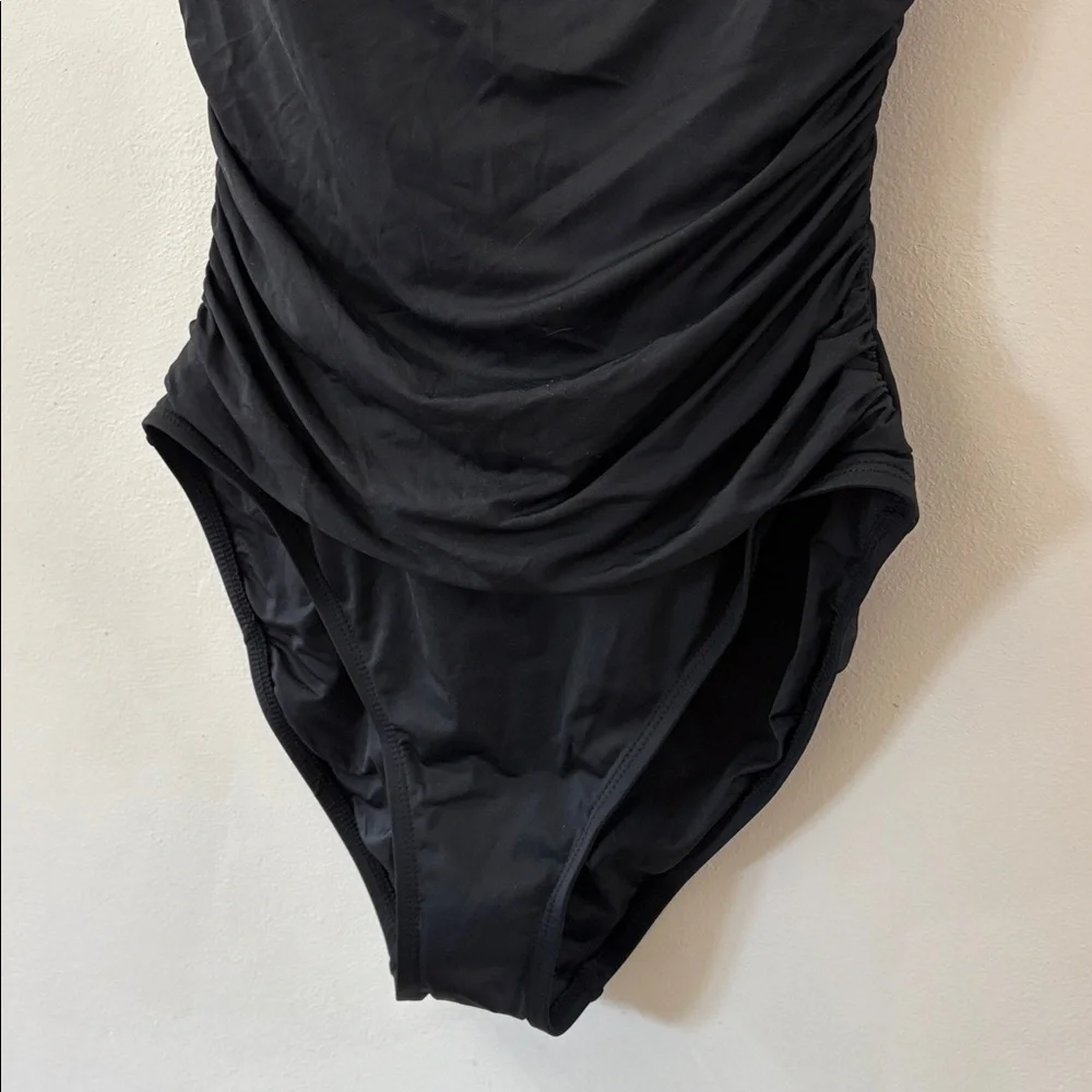 La Blanca NWT Classic Black One-Piece Swimsuit size 10 - Picture 2 of 7